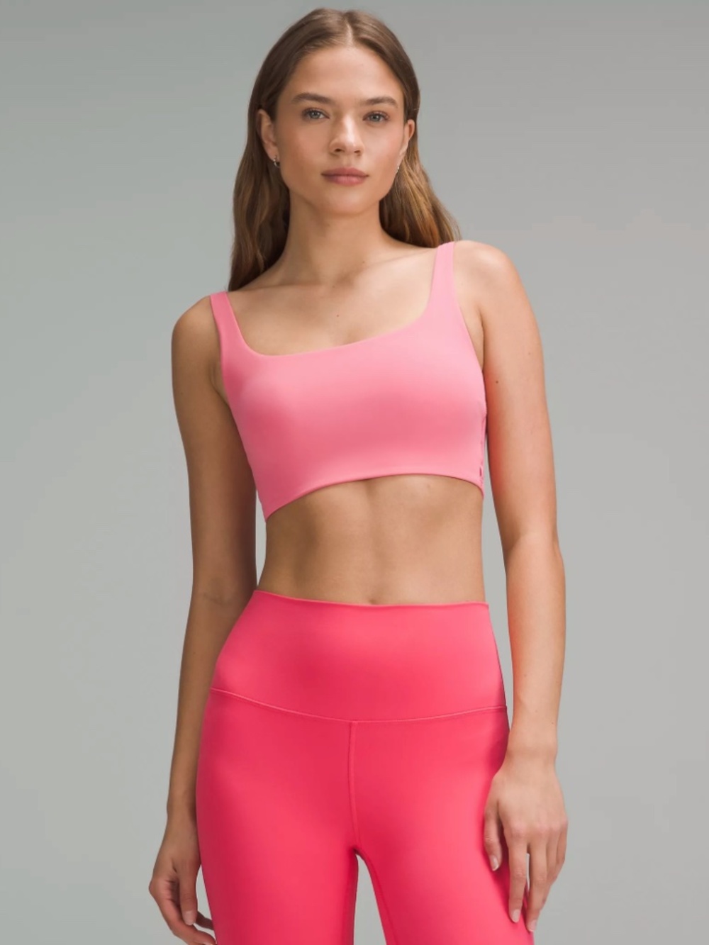 Lululemon Bend This Scoop and Square Bra, Sakura Pink Size S/M